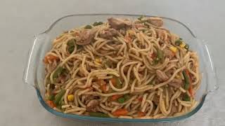 Chicken vegetable Spaghettini Tasty Recipe homemade Spaghetti Recipe [upl. by Aleka770]