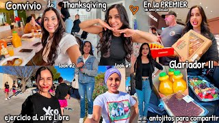 Convivio de Thanksgiving🦃 Un Recuerdo Muy especial🥹🥇Premier de una Película🏟️ Clase a fuera🏋🏻‍♂️🏡 [upl. by Mandi]