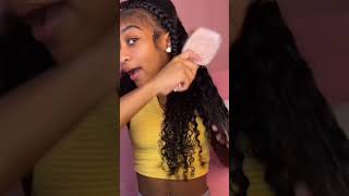 How To Cornrow Braids Tutorial NO GLUE Install Clip Ins Extension [upl. by Annola]