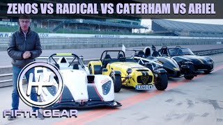 Zenos E10 R vs Radical SR1 vs Caterham 620R vs Ariel Atom  The FULL Challenge  Fifth Gear [upl. by Skeie]