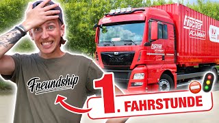 Erste Fahrstunde LKW mit Dominik 🚚💨 Freundship  Fischer Academy [upl. by Siahc]