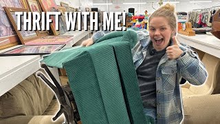 Thrift with Me for New Home Furniture  VISITING 10 THRIFT STORES [upl. by Elenahc669]