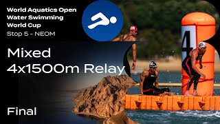 Mixed 4x1500m  Final  Open Water Swimming World Cup 2024  NEOM [upl. by Alicea]