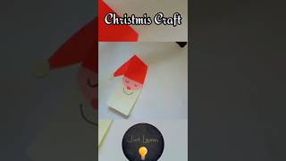 Easy Paper Santa Claus shorts craft just learn [upl. by Tiana]