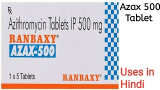 Azax 500 Tablet uses side effects and doses in Hindi [upl. by Cyn]