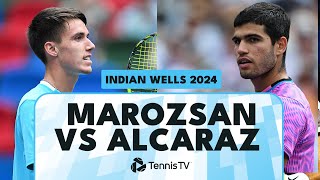 Carlos Alcaraz vs Fabian Marozsan Highlights  Indian Wells 2024 [upl. by Hahnert]