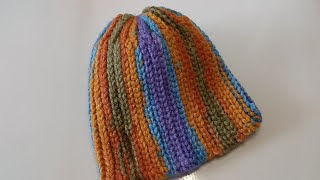 How To Crochet knit like BEANIE HAT Crochet Tutorial For Absolute Beginners Two Sided Hat Crochet [upl. by Petromilli]