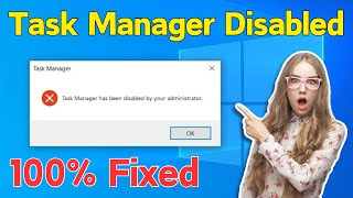 Task Manager Has Been Disabled By Your Administrator Windows 1087  Task Manager Is Disabled Fix [upl. by Feola848]