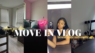 ep 3 COLLEGE MOVE IN DAY VLOG  bowie state university [upl. by Landau30]