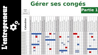 1 Gestionnaire de congés sur Excel  Mise en forme [upl. by Kcered]