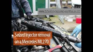 Seized Injector Removal on a Mercedes ML270 [upl. by Anade]