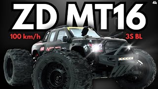 NEUER 116er Monstertruck mit 3S BRUSHLESS Power  ZD RACING MT16  RC Cars [upl. by Niobe73]