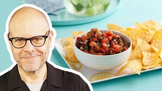 Alton Brown Makes MixandMatch Salsa  Good Eats  Food Network [upl. by Ellenig]