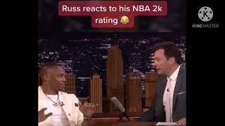 Russell Westbrook reacts to his NBA 2k rating [upl. by Ear]