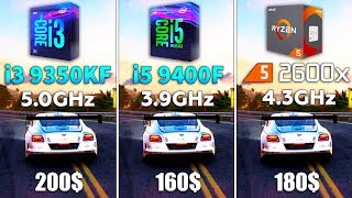 Core i3 9350KF vs i5 9400F vs Ryzen 5 2600x Test in 9 Games [upl. by Eissehc137]