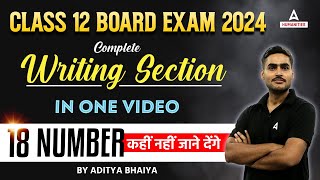 Class 12 English Grammar  Complete Revision of Writing Section  CBSE Board Exam 2024 [upl. by Schreibman747]