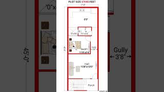 17x45 Ka Makan Ka Naksha With 1 Bedroom [upl. by Rebecka]