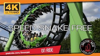 SpeedSnake free 2017 4K on ride POV fixed cam  front seat  Vekoma Whirlwind  Sunkid Heege Train [upl. by Yauqram434]