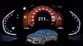 Hyundai i30 Fastback 15 TGDI Mild Hybrid 48V iMT 2021  top speed amp acceleration test [upl. by Acined]