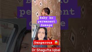 Mishandling baby  bada nuksaan  jaan ko khatra ⚠️  beware baby shorts ytshorts awareness [upl. by Qahsi]