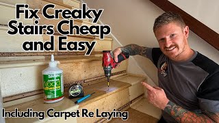 How to Fix Creaky Stairs  Easy DIY Fix Anyone Can Do [upl. by Barna]