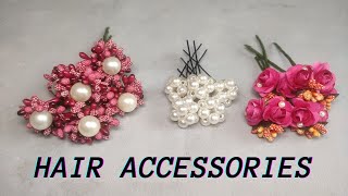 STYLISH HAIR PINS  DIY HAIR ACCESSORIES AT HOME  MAKE HAIR PINS AT HOME [upl. by Eiramrebma]