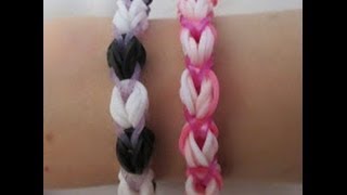 Rainbow Loom Bubblegum Cotton Candy Strawberry Power Bracelet Variation of the Single Bracelet [upl. by Kotz]