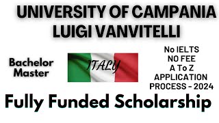 University of Campania Luigi Vanvitelli Italy  Online Application Scholarships No IELTS No Fee [upl. by Emirac]