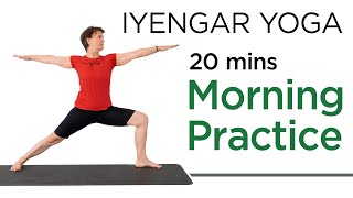 Iyengar Yoga for Beginners  Morning Practice [upl. by Drabeck]