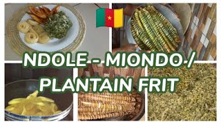 NDOLE A LA VIANDE – CREVETTES  MIONDO ET PLANTAIN FRIT  REPAS AFRICAIN  CUISINE CAMEROUNAISE [upl. by Ekusuy761]