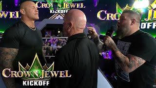 Kevin Owens promises to put down Randy Orton for good 2024 Crown Jewel Kickoff highlights [upl. by Gies]