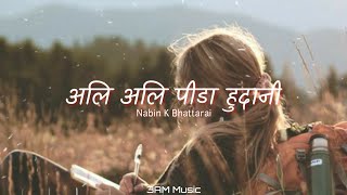 Nabin K Bhattarai  Ali Alikati Pida Hudani Lyrics  3AM Music [upl. by Karalee]