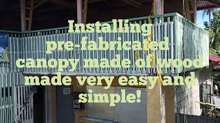 How to make fabricated canopy made of wood diy canopydecoration carpentry [upl. by Steffie196]