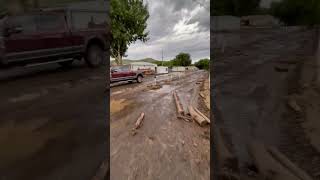 Walk through flooded barn area at Ruidoso Downs race track [upl. by Yrrot]