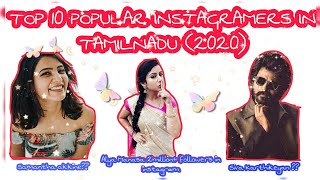 TOP 10 POPULAR INSTAGRAMERS IN TAMILNADU  TOP 10 MORE FOLLOWERS IN INSTAGRAM  MOSTWANTEDTAMIL [upl. by Einhoj]