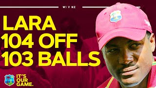 104 off 103 Balls In 1996 ODI  Brian Lara Hits Brilliant Century  West Indies v New Zealand [upl. by Robyn505]