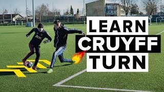 HOW TO DO THE CRUYFF TURN  Learn this simple but deadly football skill [upl. by Soloma]