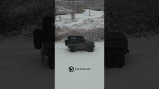 Defender snow driving defender landrover n defenderadventure [upl. by Hagar]