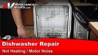 Whirlpool Dishwasher Repair  Not Heating and Has a Motor Noise  Drain Hose [upl. by Bust811]