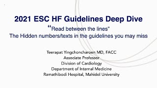 2021 ESC Heart Failure Guideline Deep Dive [upl. by Sprung]