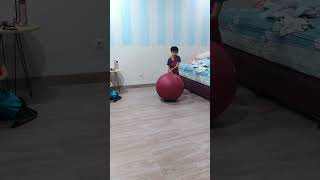 Finding Happiness in Balance Fun Filled Exercise Ball Training for Stability shorts [upl. by Riamu]