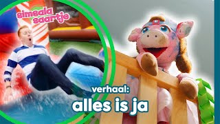 ALLES IS JA 😄  SIMSALA SAARTJE 🐽  Educatieve kleutertelevisie  Wat is een vraag [upl. by Desai306]