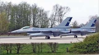 LAST Departure 6 x F16 KLu depart to Chili Volkel Airbase 04042011 [upl. by Eissed]