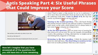 Aptis Speaking Part 4 Six Easy and Useful Phrases that Could Improve your Score [upl. by Acire]