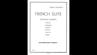 French Suite for 4 Bb clarinets by Yvonne Deportes Melbourne High School state solo and ensemble [upl. by Lister802]