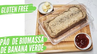 Pão de Biomassa de Banana Verde no Liquidificador  Gluten Free [upl. by Krahling]