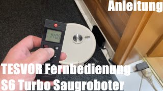 TESVOR Fernbedienung S6 Turbo Saugroboter 2in1 StaubsaugerWischroboter Lasernavigation Anleitung [upl. by Siuqram]