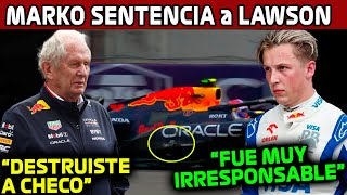 MARKO CULPA a LAWSON quotARRUINO LA REMONTADA de CHECOquot GP MEXICO 2024 F1 CARRERA [upl. by Peggir]