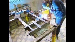 DIY cnc lathe build  part 1 base frame welding [upl. by Eiramanna]