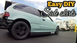 Diy Side Skirts Honda Civic [upl. by Curson]